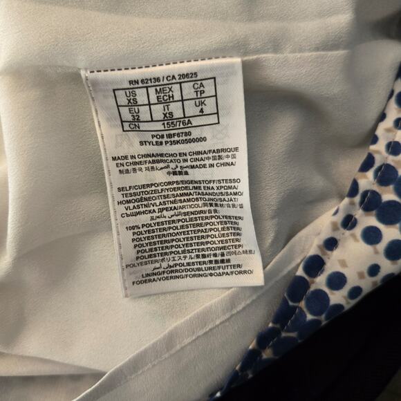 Guess by Marciano Polkadot Print Loose Fit 3/4 sleeve dress belted sz XS - Picture 6 of 6